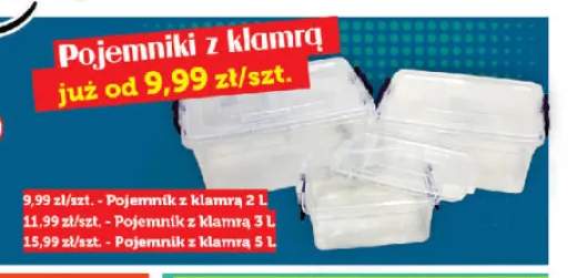 Pojemnik z klamrą 2 l +2 warianty