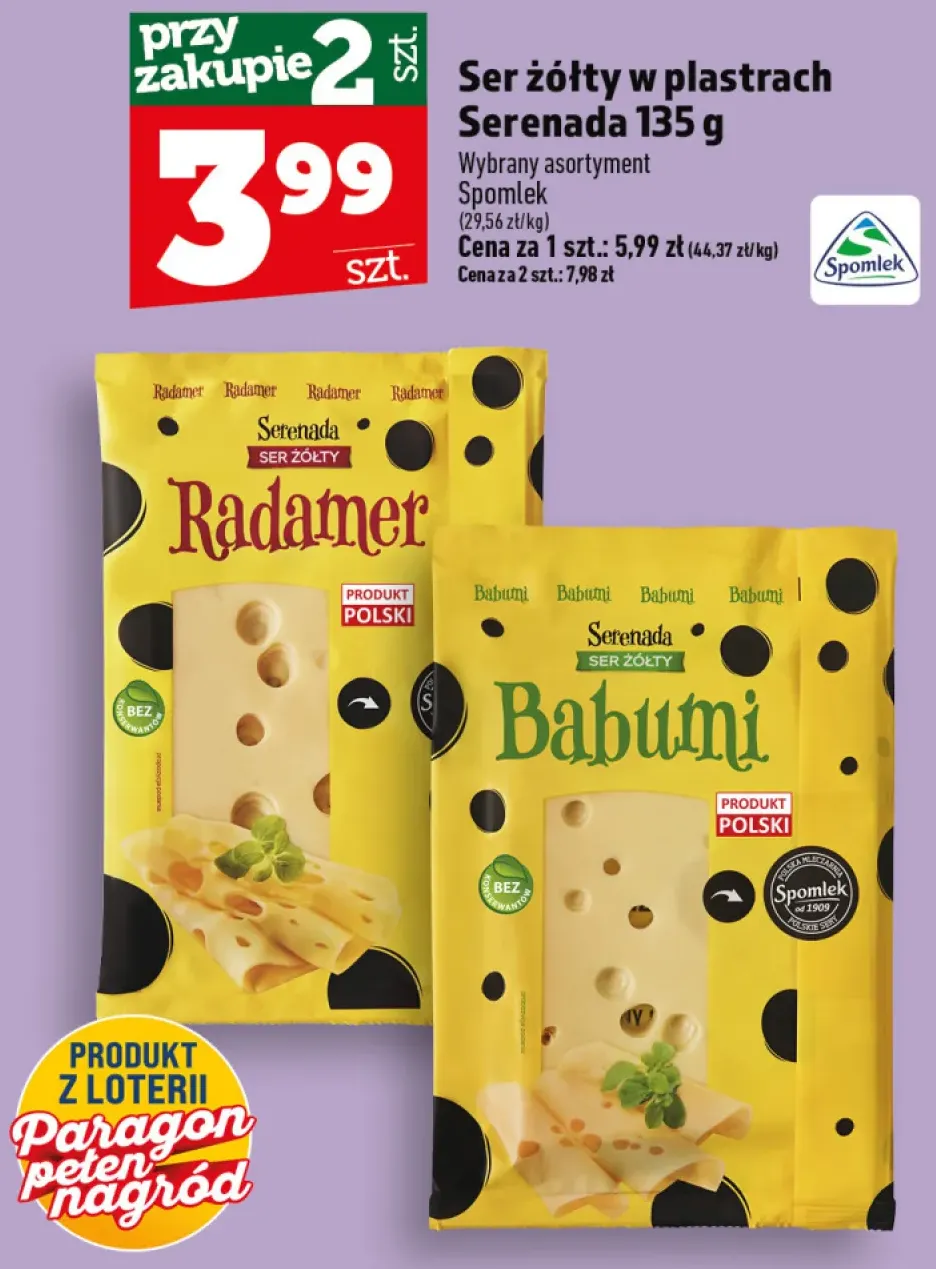 Ser żółty w plastrach Radamer Serenada +1 wariant