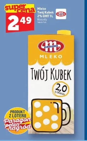 Mleko UHT Twój Kubek Mlekovita 2%