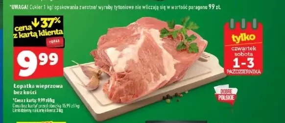 Łopatka wieprzowa bez kości