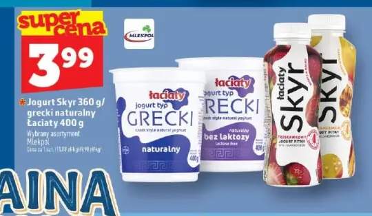 Jogurt grecki naturalny Łaciaty +3 warianty