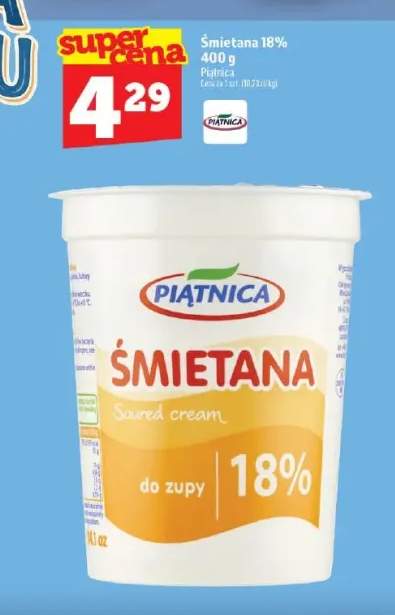 Śmietana Piątnica 18%
