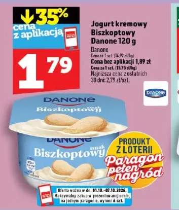 Jogurt kremowy biszkoptowy Danone