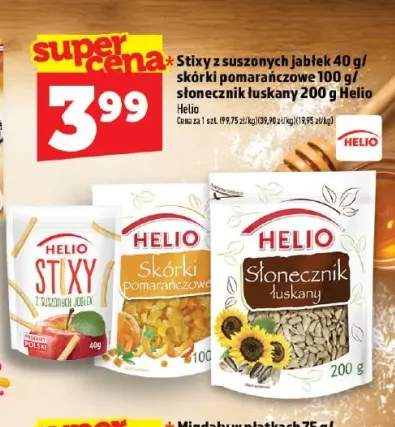 Stixy z suszonych jabłek Helio +2 warianty
