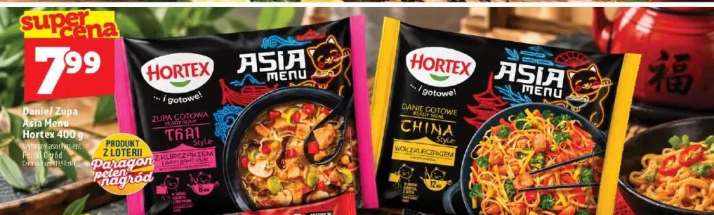 Zupa gotowa Thai Style z kurczakiem i grzybami mun Hortex Asia Menu +1 wariant