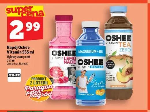 Napój Oshee Vitamin Lemonade malina-grejpfrut +2 warianty