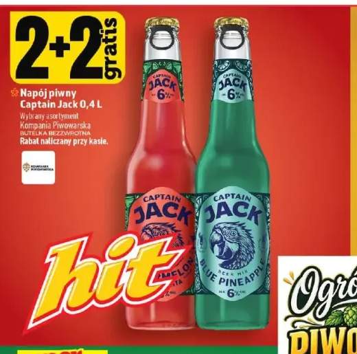 Napój piwny Captain Jack Blue Pineapple +1 wariant