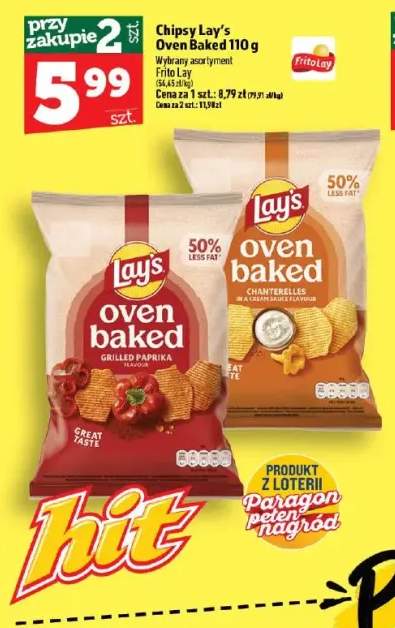 Chipsy Lay's Oven Baked grillowana papryka +1 wariant