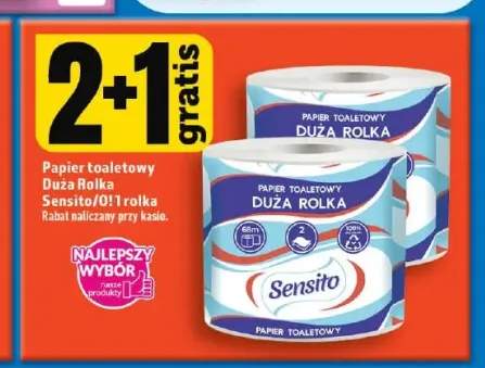 Papier toaletowy Duża Rolka Sensito +1 wariant