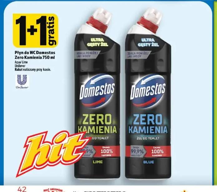 Płyn do WC Domestos Zero Kamienia aqua +1 wariant
