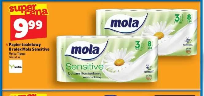 Papier toaletowy 8-pak Mola Sensitive