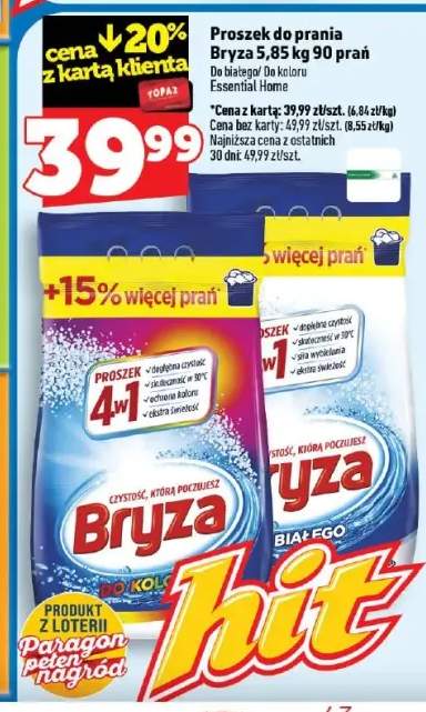Proszek do prania Bryza do białego +1 wariant