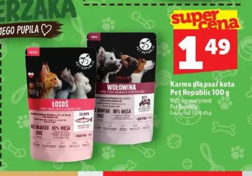Karma dla kota Pet Republic drobno siekany łosoś w delikatnym sosie +1 wariant