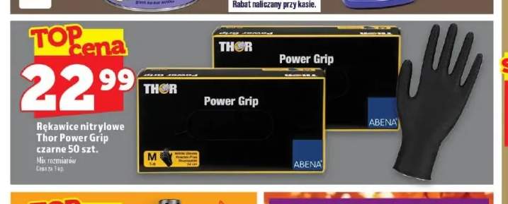 Rękawice nitrylowe Thor Power Grip czarne