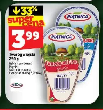 Twaróg wiejski tłusty Piątnica +1 wariant