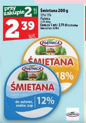 Śmietana Piątnica 12% +1 wariant