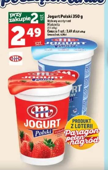 Jogurt Polski naturalny Mlekovita +1 wariant