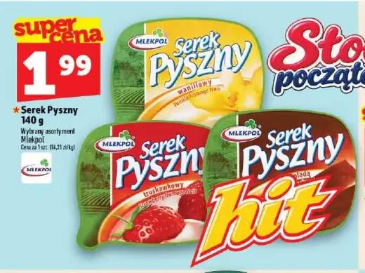 Serek Pyszny waniliowy Mlekpol +2 warianty