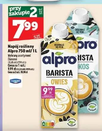 Napój roślinny Alpro Barista owies +1 wariant
