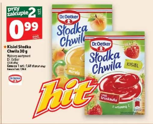 Kisiel Słodka Chwila smak morela Dr. Oetker +1 wariant