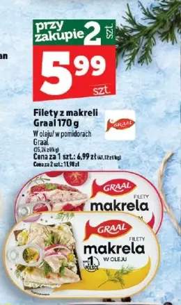 Filety z makreli w oleju Graal +1 wariant