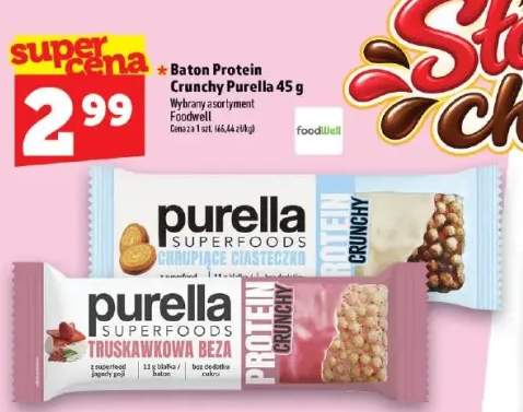 Baton Protein Crunchy Chrupiące Ciasteczko Purella +1 wariant