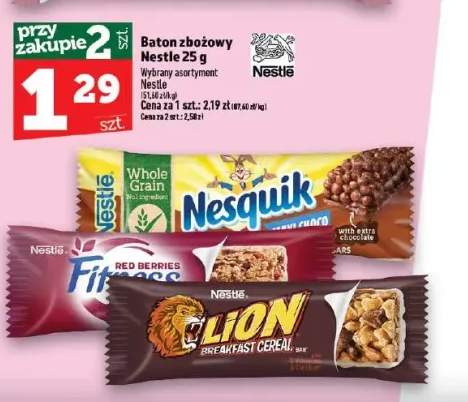 Baton zbożowy Nesquik Nestle +2 warianty