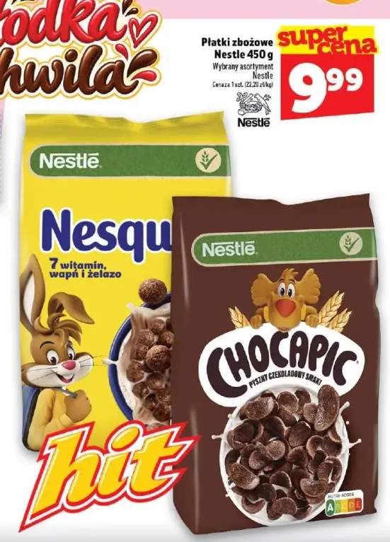 Płatki zbożowe Nesquik Nestle +1 wariant