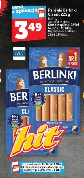 Parówki Berlinki Classic Morliny