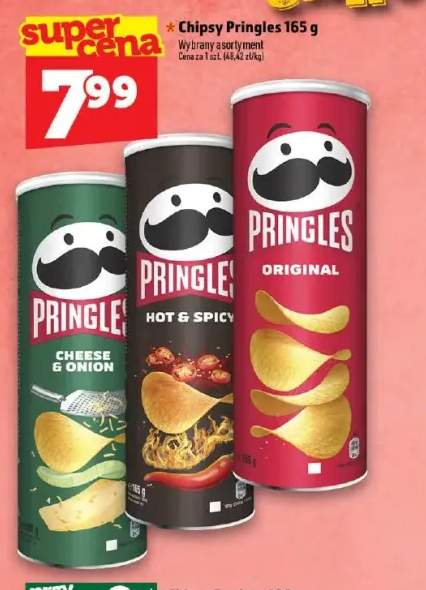 Chipsy Pringles Cheese & Onion +2 warianty