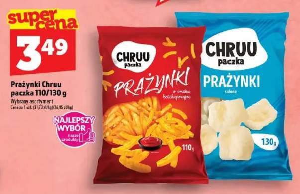 Prażynki o smaku ketchupowym Chruu paczka +1 wariant