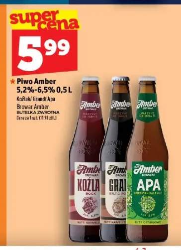 Piwo Amber Koźlak +2 warianty