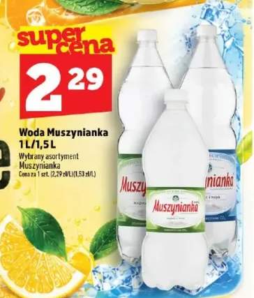 Woda gazowana Muszynianka 1 l +1 wariant