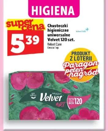 Chusteczki higieniczne uniwersalne Velvet