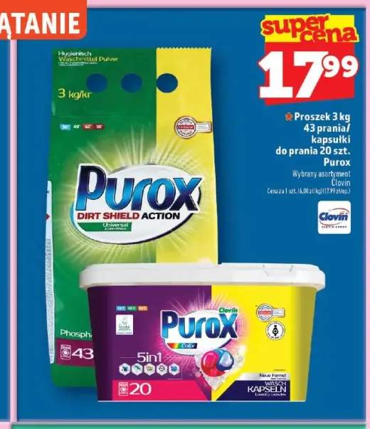 Proszek do prania Purox Universal +1 wariant