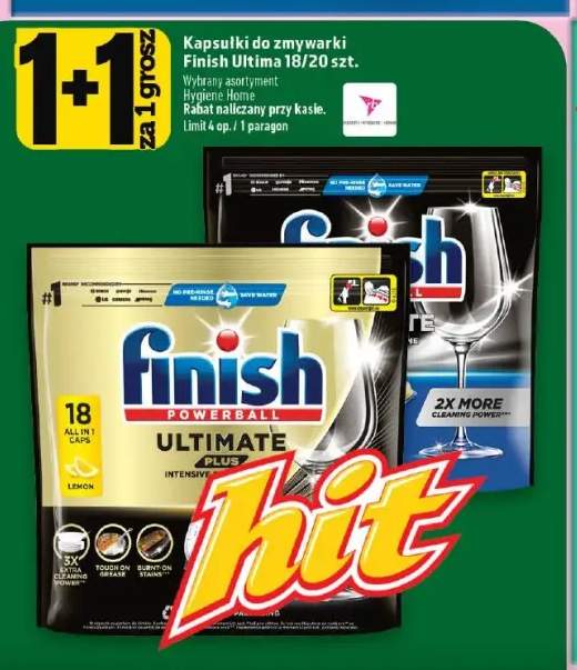 Kapsułki do zmywarki Finish Ultimate Plus Lemon +1 wariant
