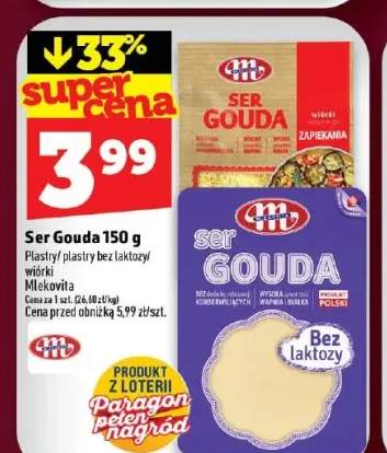 Ser Gouda w plastrach Mlekovita +2 warianty