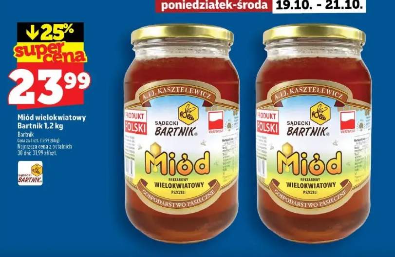 Miód wielokwiatowy Sądecki Bartnik