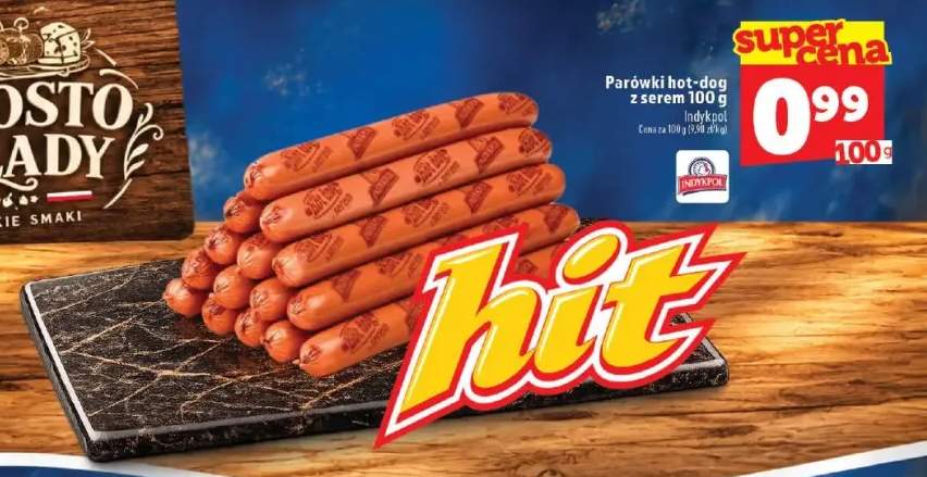 Parówki hot-dog z serem Indykpol