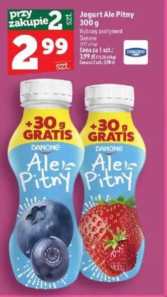 Jogurt Ale Pitny truskawkowy Danone +1 wariant