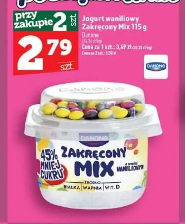 Jogurt waniliowy Zakręcony Mix Danone