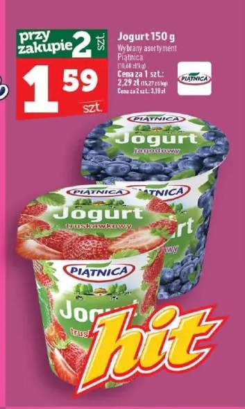 Jogurt truskawkowy Piątnica +1 wariant