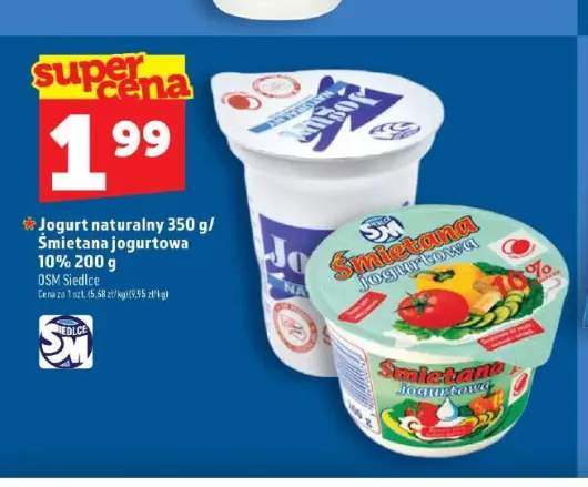 Jogurt naturalny OSM Siedlce +1 wariant