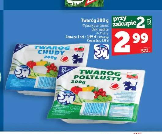Twaróg chudy OSM Siedlce +1 wariant
