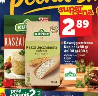 Kasza jęczmienna Kupiec 4x80 g +2 warianty