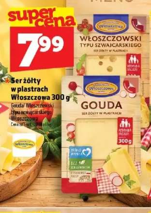 Ser żółty w plastrach Włoszczowa gouda +1 wariant