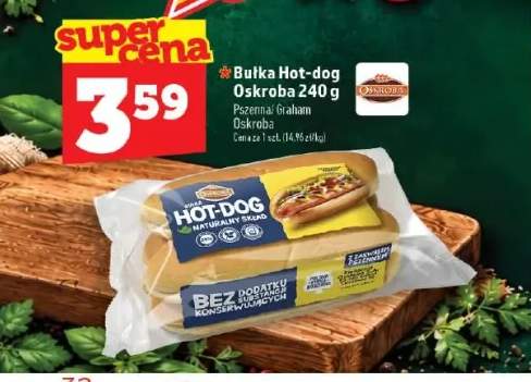 Bułka hot-dog Oskroba pszenna +1 wariant