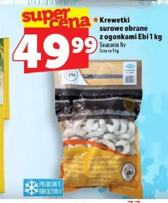Krewetki surowe obrane z ogonkami Ebi