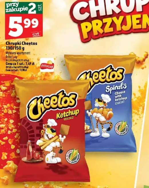 Chrupki Cheetos Ketchup +1 wariant