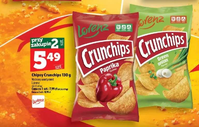 Chipsy Crunchips Paprika +1 wariant